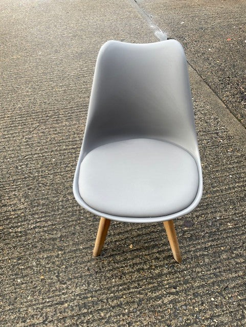 Bistro Polypropylene Chair with Pad Grey