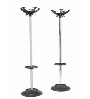 Black & Chrome Hat and Coat Stands