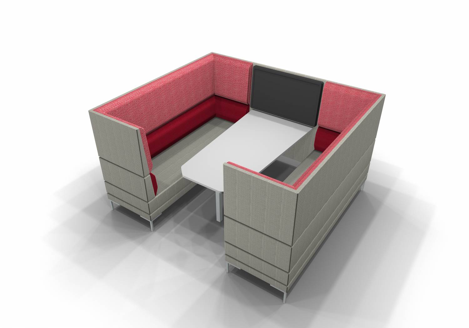 Henray High Back Curved Unit