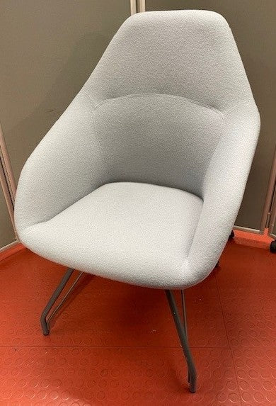 Grey Senator Allermuir High Back Black Cross Leg Tub Chair