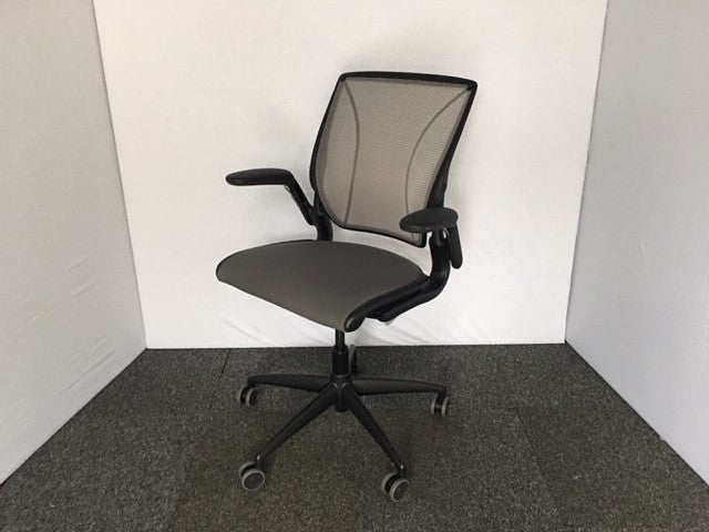 Human Scale Liberty Operator Chair in Black & Grey