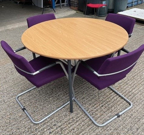 1200Dia Circular Table with 4 Chairs