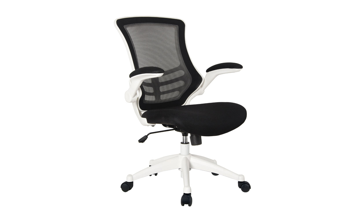 Mesh Back Operator Chair Folding Arms