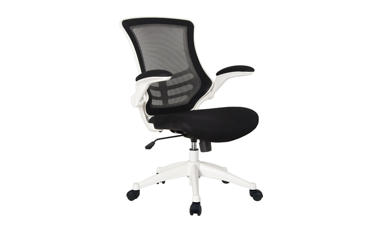 Mesh Back Operator Chair Folding Arms