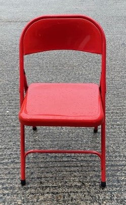 Red Metal Folding Chair