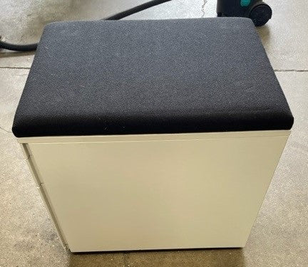 Metal Mobile Pedestal with Seat Pad