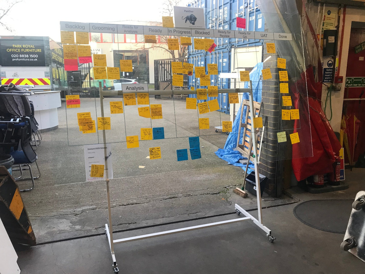 Perspex Screen on Wheels