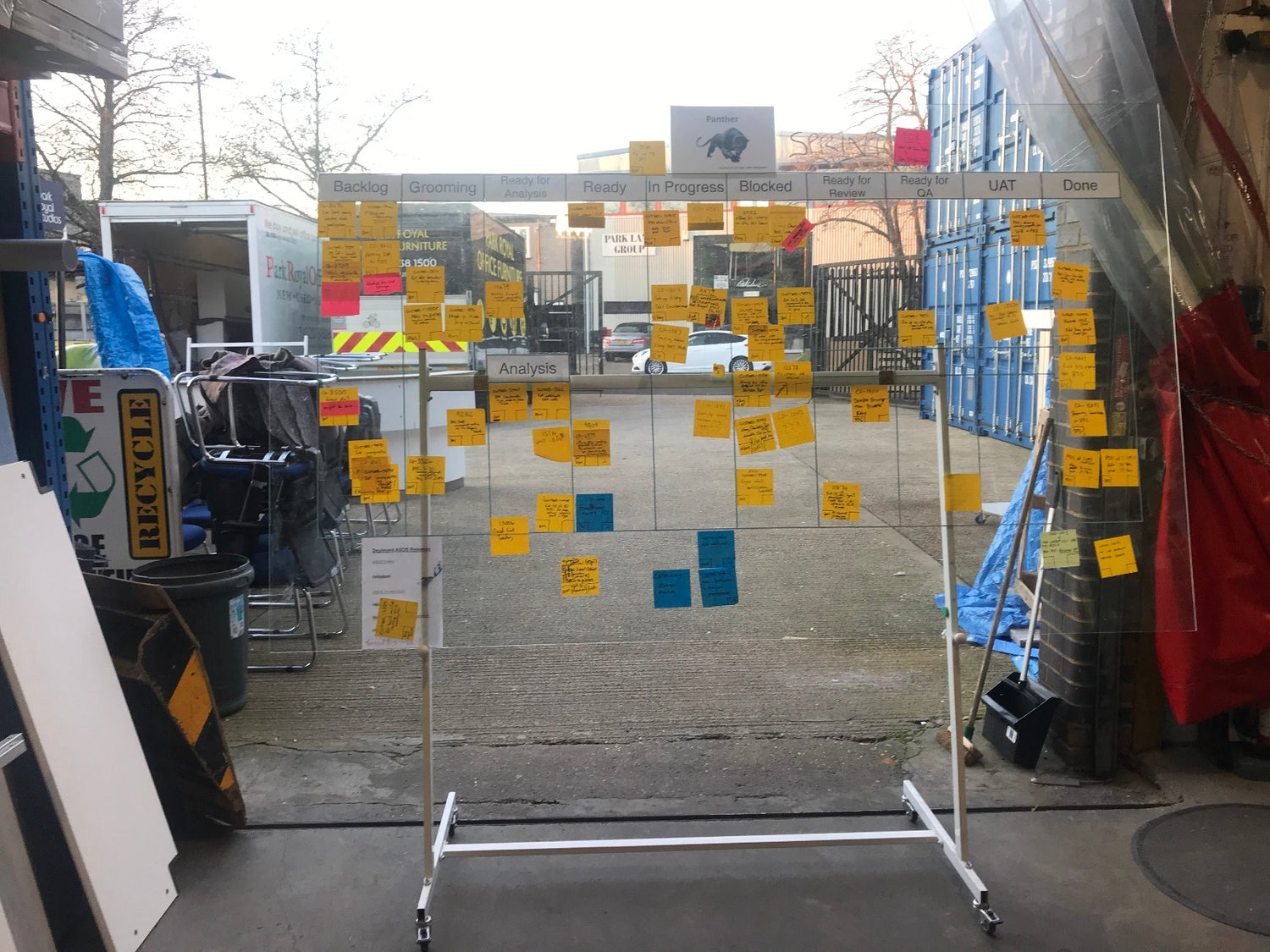 Perspex Screen on Wheels