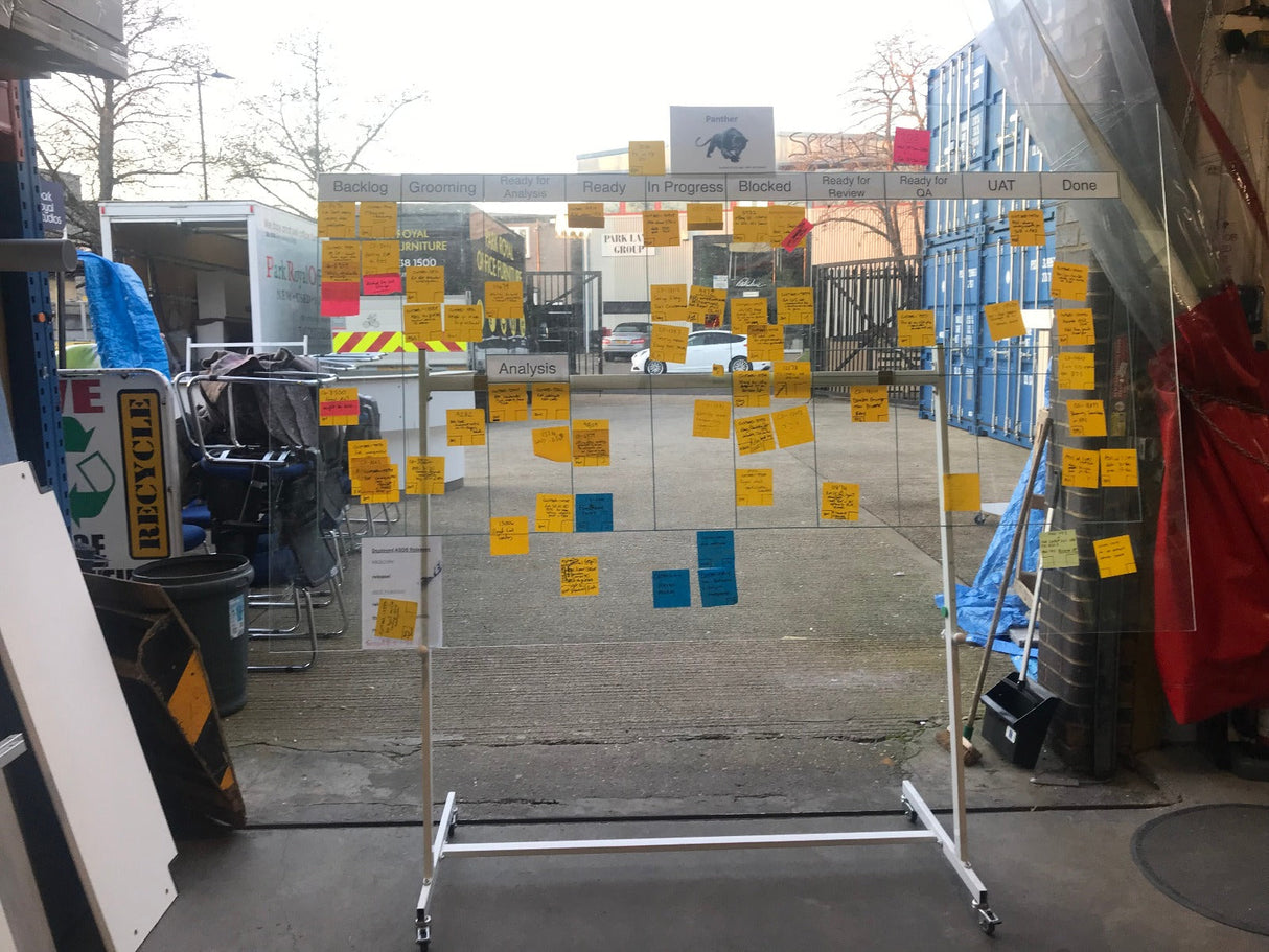 Perspex Screen on Wheels