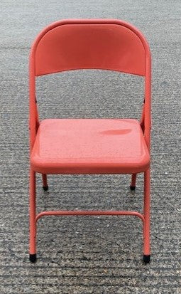 Pink Metal Folding Chair