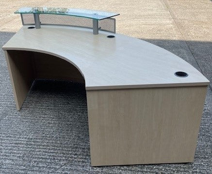 Curved Reception Unit with Glass Top