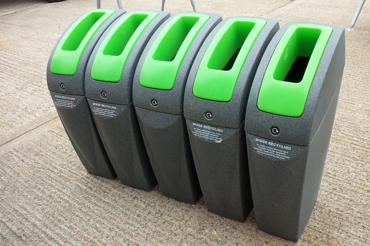 Dark Grey Green Top Recycle Bin