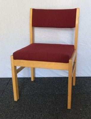 Red Upholstered Reception Chair