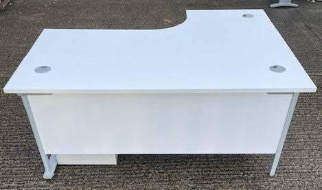 Crescent Desk + Under Desk Mobile Pedestal