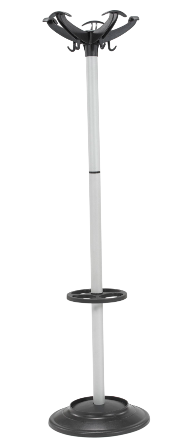 Silver Hat and Coat Stand