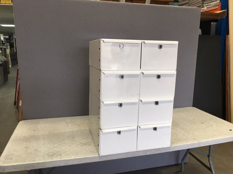 White Safety Deposit Boxes with Keys