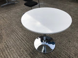 Steelcase White Circular Table