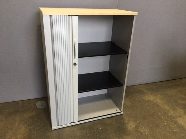 Tambour Storage with Maple Top