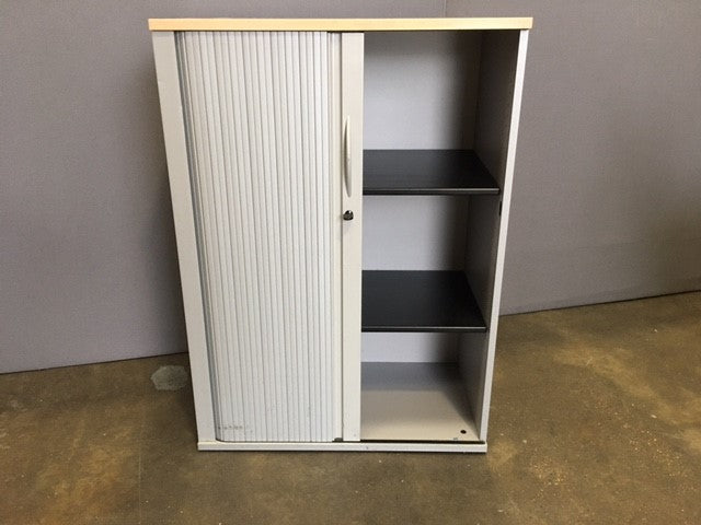 Tambour Storage with Maple Top