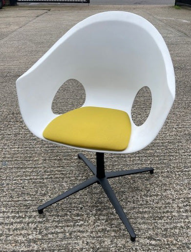 Connection Mustard & White Reception Chair