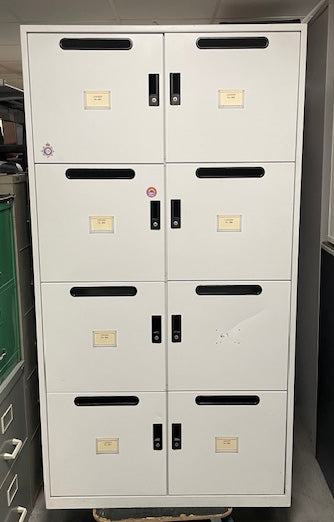 Light Grey 8 Door Post Cabinet