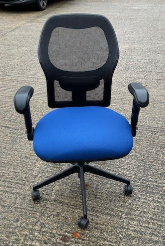 Gresham Blue & Black Mesh Back Operator Chair