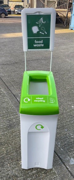 Light Green & White Recycle Bin