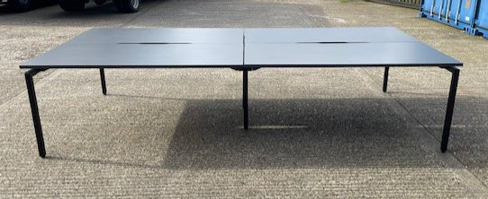 Dark Grey Black Frame User Bench Desks