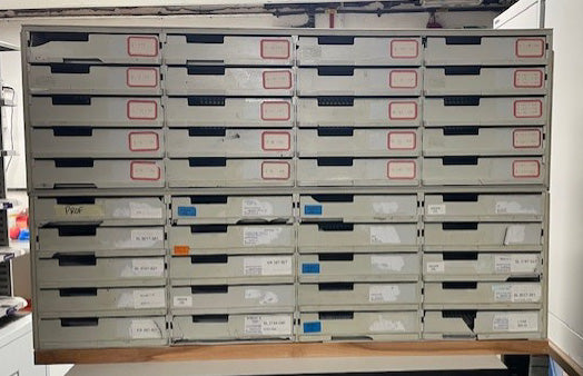 Grey Plastic 40 Draw Pigeon Hole Unit 2 Part