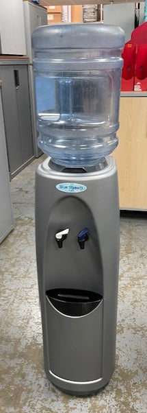 Silver & Black Water Cooler & Bottle