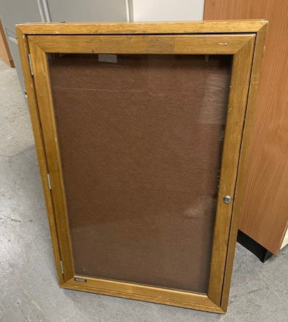 Nobo Wooden Glass Door Notice Board