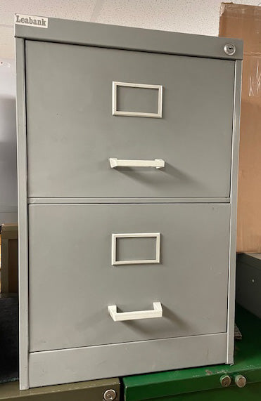 Leabank Grey 2 Draw Filing Cabinet