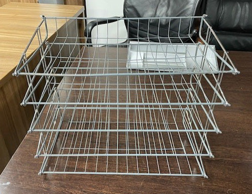 Silver Metal Wire 5 Tier Landscape In Out Tray