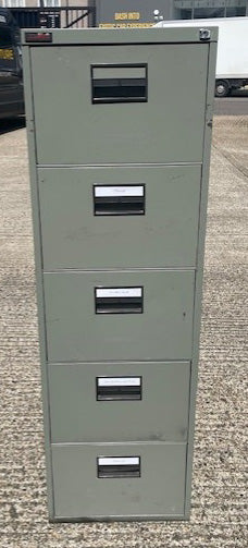 Harvey Dark Green 5 Drawer Filing Cabinet