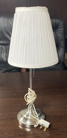White & Silver Desk Top Lamp