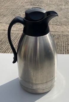 Stainless Steel & Black Vacuum Jug