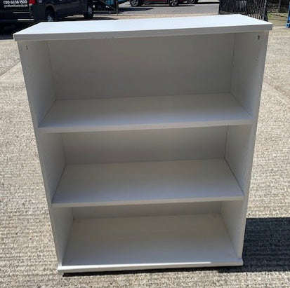 White 2 Shelf Open Bookcase
