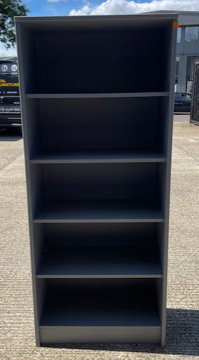 Dark Grey 4 Shelf Open Bookcase