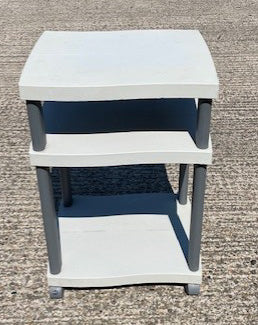 Light Grey & Dark Grey 3 Shelf Serving Trolley