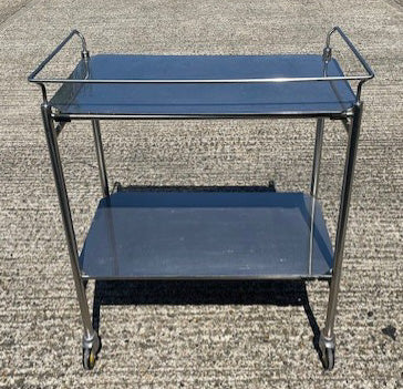 Silver Metal Serving Trolley