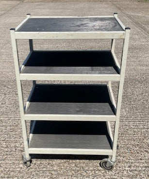 Grey & Black 4 Shelf Serving Trolley