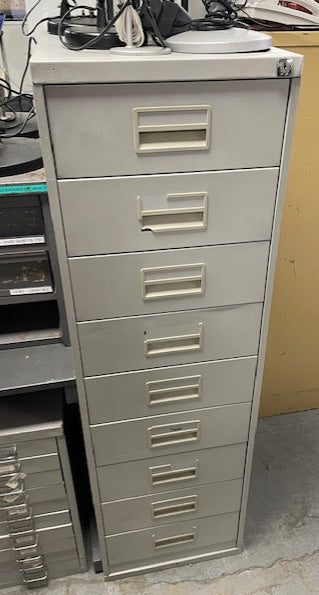 Tall Grey 9 Multi Drawer Cabinet