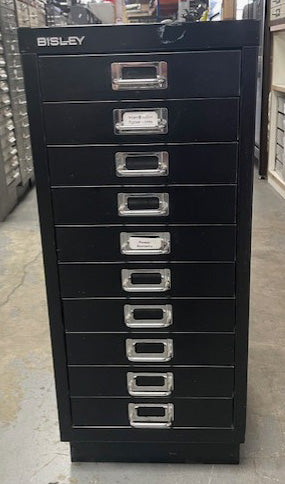 Bisley Black 10 Multi Drawer Cabinet