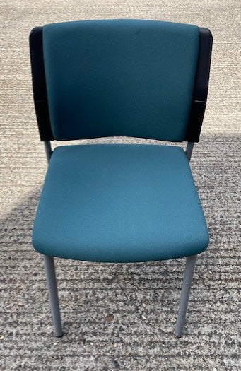 Connection Green Black Frame Stacking Chair