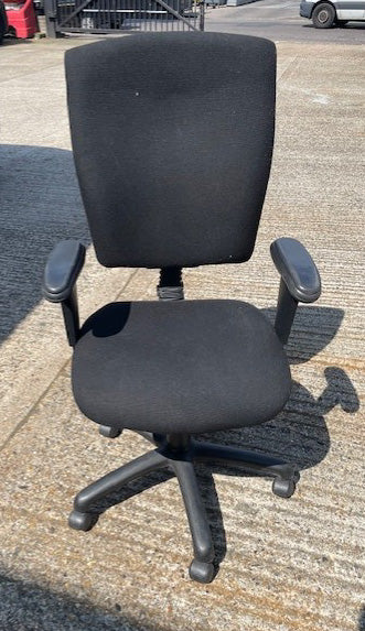Black Upholstered Operator Chair