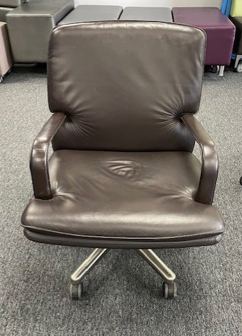 American Brown Leather Conference Chair