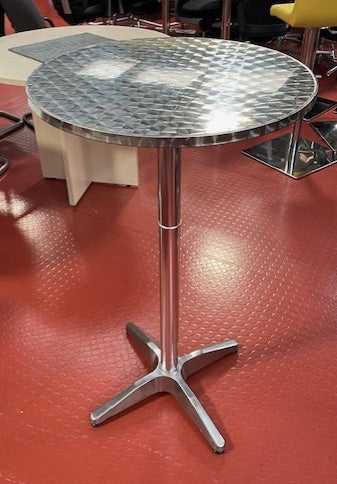 Silver Metal Chrome Star Base Poser Table