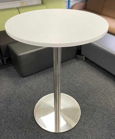 White Chrome Base Poser Table