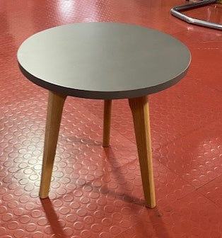 Grey Round Oak Leg Coffee Table