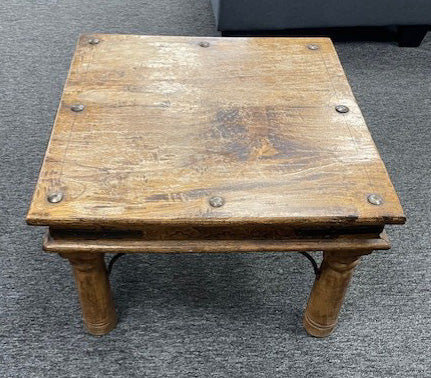 Old Wooden Square Coffee Table